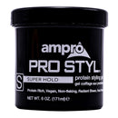 AmPro Pro Styl Styling Gel - Protects and Strengthens Your Strands - Non-Flaking, Alcohol Free, Vegan Formula - Flexible, Touchable Hold for All Hair Textures - Super Hold - 6 oz