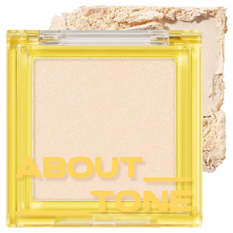 Light On Me Highlighter 2 Color - Makeup Highlighting Powder Palette, Natural Satin Glow, Lightweight Velvety Powder, Clear Sheer Pearls, Shiny Illuminator, 0.26oz (01 SUGAR LIGHT)