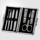 Korean Nail Clipper! World No. 1 Three Seven (777) Travel Manicure Grooming Kit Nail Clipper Set Gift Set Premium Nail Clipper Set (10 PCs), MADE IN KOREA, SINCE 1975. (Silver-Small Case)