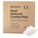 Premium Real Natural Cotton Pads for face – Lint Free 3 Layers Cotton Squares for Makeup Removal, DIY Toner Pads, Nail - 100% Cotton Face Pads 300 Count