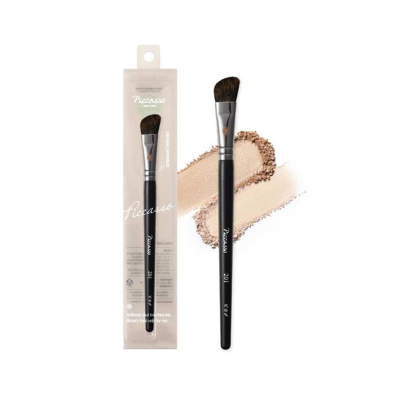 201 Nose Shading Brush Soft Hair Makeup Brush for Nose Shaper and Face Makeup, Small Angled Brush for Precise Contouring and Blending, Korean Professional Beauty Tool for Daily Use
