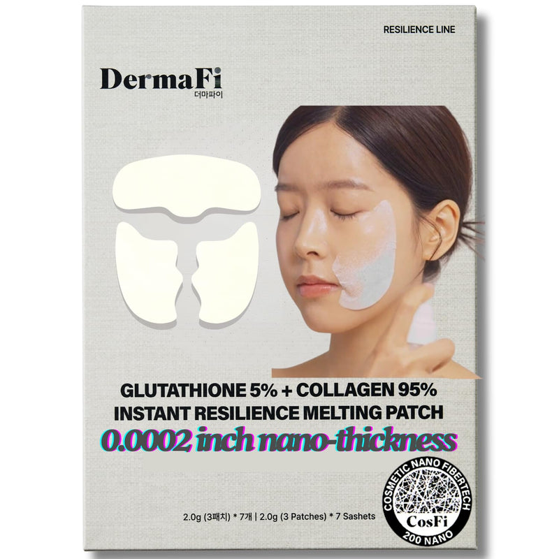 [DermaFi] Glutathione 5% + Collagen 95% Instant Resilience Melting Patch Facial Mask Pack (7 pack) Korean Beauty