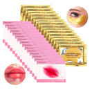 30 Pairs Lip Masks & Eye Masks,Gold Under Eye Patches for Puffy Eyes,Peach Red Lip Masks Skincare,Effectively Moisturizing the Lip & Eye Skin,Anti-Aging,Reducing Fine Lines,Nourishing for Face Care
