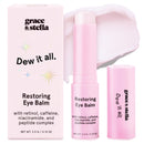 grace & stella Under Eye Brightener Balm Stick - Travel Size Toiletries - Retinol & Caffeine Eye Cream for Dark Circles, Puffiness, Wrinkles - Restore and Hydrate - Vegan Skincare (0.13oz / 3.5g)