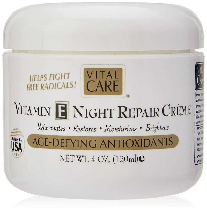Vital Care Anti-Aging Vitamin E Night Repair Cr�me Jar 4 oz