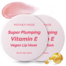 MOTHER MADE Lip Care Balm Plumping Vitamin E Vegan Lip Sleeping Mask 2EA, with Organic Shea Butter, Natural Oils, Vegan Collagen, For Dry Chapped Lips, Stocking Stuffers, Korean Skin Care