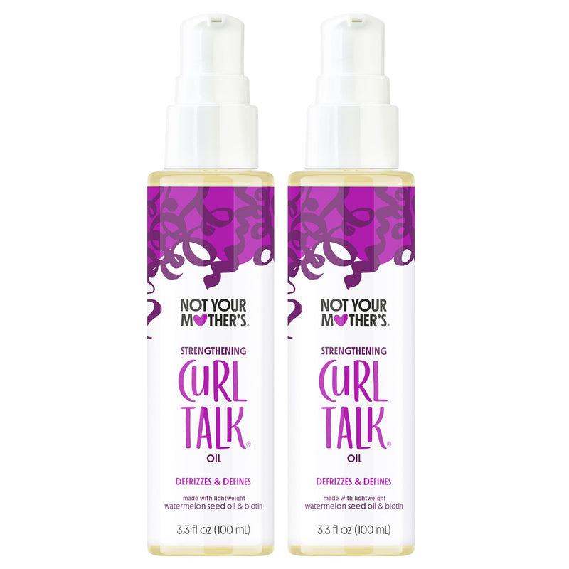 Not Your Mother's Curl Talk Strengthening Oil (2-Pack) - 3.3 fl oz Each - Nourishing, Frizz-Control, and Strengthening Oil for Curls