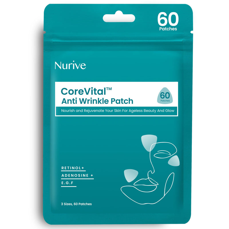 Advanced Wrinkle Patches 60ct Smile Line, Frown Line Wrinkle Patches for Facial Korean Skin Care Face Wrinkle Tape Invisible Overnight with Retinol & Collagen (Small (Face))