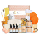 Skin Care Set for Women & Men - Rosa Acca 28pcs Facial Kit at Home, Birthday Gifts Orange Vitamin C, Spa Gift Baskets for Women, Face Cream, Bath Oil, Mothers Day, Christmas, Dad