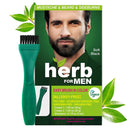 Herb For Men Mustache & Beard Dye (Soft Black, 1 Pack), PPD-Free Ammonia-Free, Vegan with Natural Ingredients, Odorless, Gentle for Sensitive Skin, No Skin Irritation
