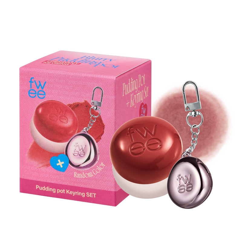 Blurry Pudding Pot + Keychain SET | Airbrushed Blush & Lip, Buildable Pigment, Long-lasting, Lightweight, Easy to Blend, Natural Soft Matte Finish Makeup – Faded (Dusty Rose) | 0.17 oz