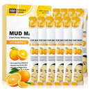 10X Collagen Anti-Aging Sleep Mask Active Protein Technology Intensive Hydration, Reduces Sagging & Dullness, Skin Care, Smooth & Whitilight, Cruelty-free (10PCS-Mud Mask-Vitamin C Lighten)