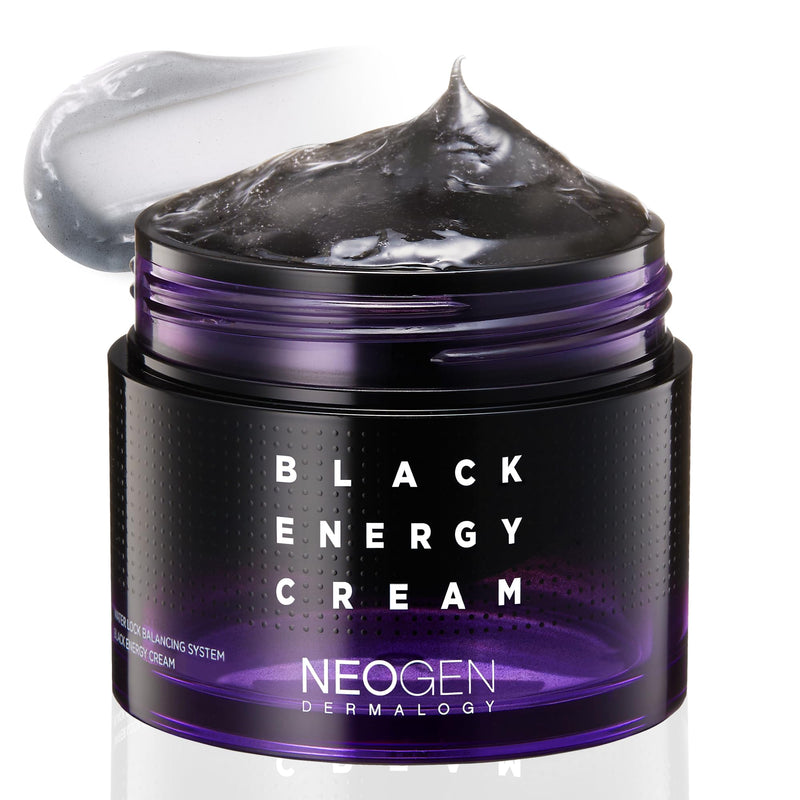[K-Beauty] Neogen Dermalogy Black Energy Cream | Revitalizing & Nourishing Gel Moisturizer Sleep Mask Facial Cream w/Plant-Derived Ingredients 2.7oz
