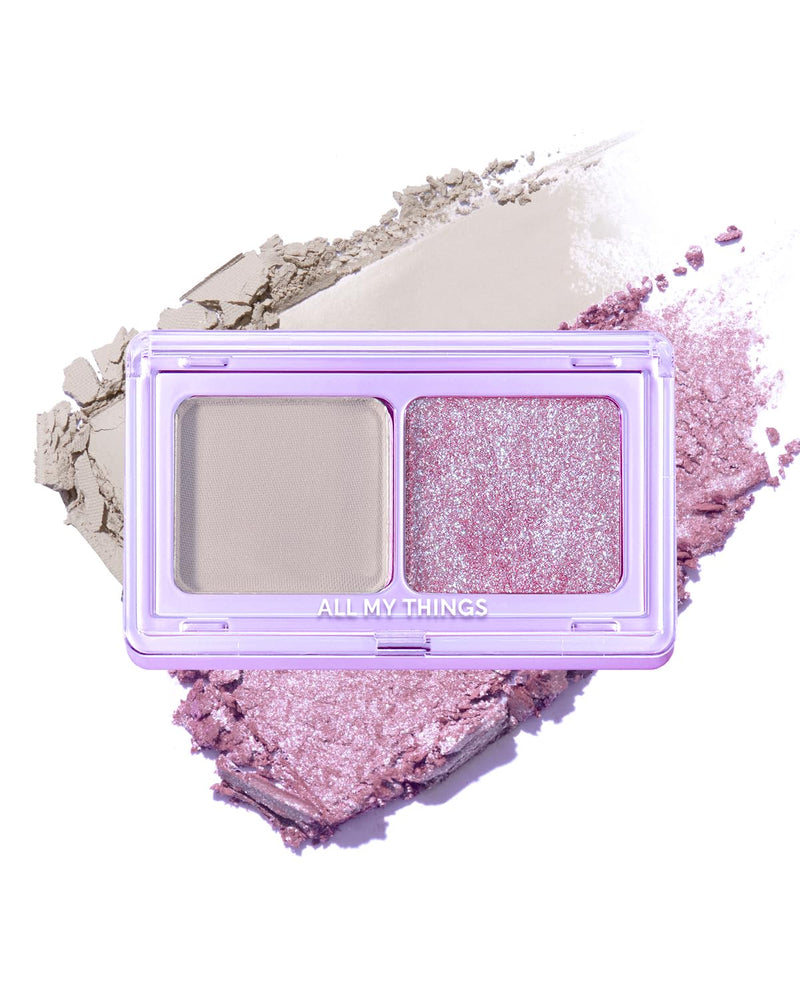 AMTS Moon Collection Eyeshadow - Dual Color Matte & Glitter Eye Shadow Palette - High Pigmentation,Safe Ingredients, Suitable for Sensitive Skin, and Versatile Makeup Looks (Moon)