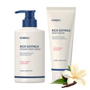 [KUNDAL] Rich Soymilk Creamy Body Care Set [Body Wash16.9 oz + Body Cream 6.76oz] - Mellow Vanilla