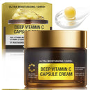 MOSKILA Deep Vita C Capsule Cream, 60ML Anti Wrinkles Moisturizer Cream for Face, Firming & Repairing Skin, Exfoliates Skin & Shrinks Pores, Daily Skin Care