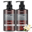 KUNDAL Honey & Macadamia Natural Shampoo [White Musk] Korean Hair Care Shampoo Damage Repair Strengthen, Nourish, with Honey, Argan Oil, Macadamia Oil, Free Paraben & Sulfate 16.9 fl oz (Pack of 2)