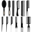 12 Pieces Hair Brush Comb Set Paddle Detangling Hairbrush Massage Roller Black Styling Hair Comb for Women Men Wet Dry Curly Straight Hair