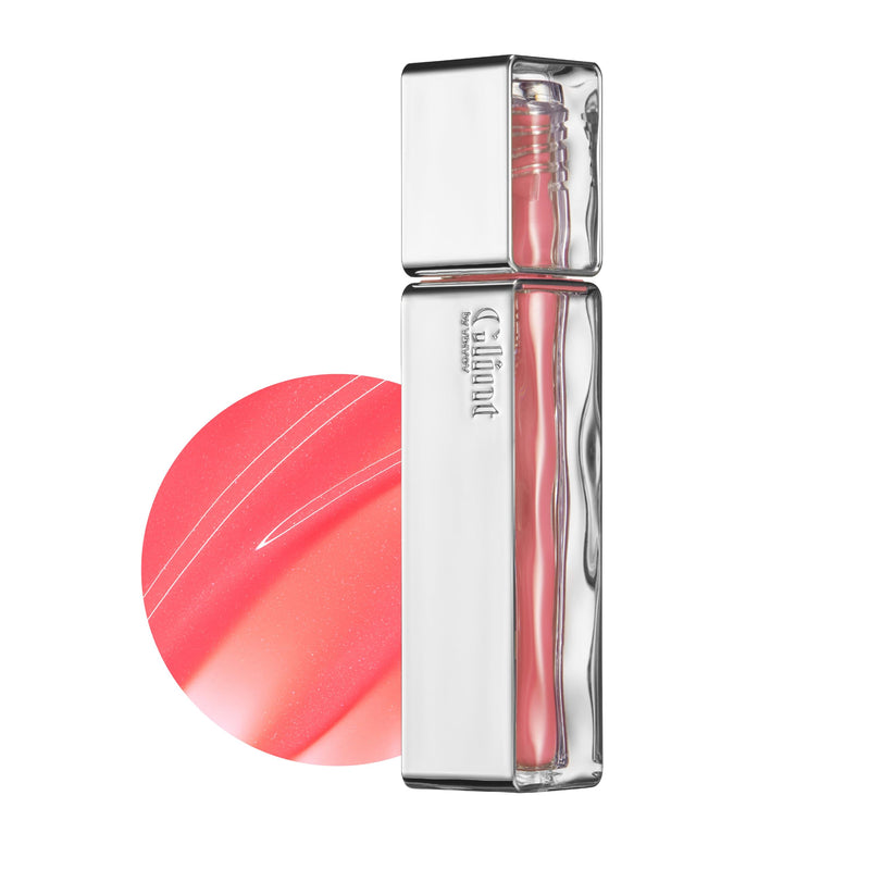 Glint Tint Glosser (Coral Reef, 0.09oz) - Hydartions, Moisturizing Plumping Lip Gloss with Radiant Shine, Long Lasting, Korean Skin Care. Provence Rose & Calendula Extract.