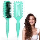 Curl Defining Brush,Curly Hair Brush,Curl Brush for Curly Hair,Vented Hair Brush for Detangling,Shaping and Defining Curls,Reduce Pulling(Green)