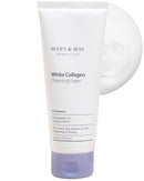 Mary&May White Collagen Cleansing Foam - Deep Cleansing, Hydrating Formula for Firm and Radiant Skin with Niacinamide - Korean Skincare, EWG Green Grade, Hypoallergenic, 5.07 fl.oz.