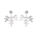 Personality Leaf Hollow Earrings Female Cold Wind