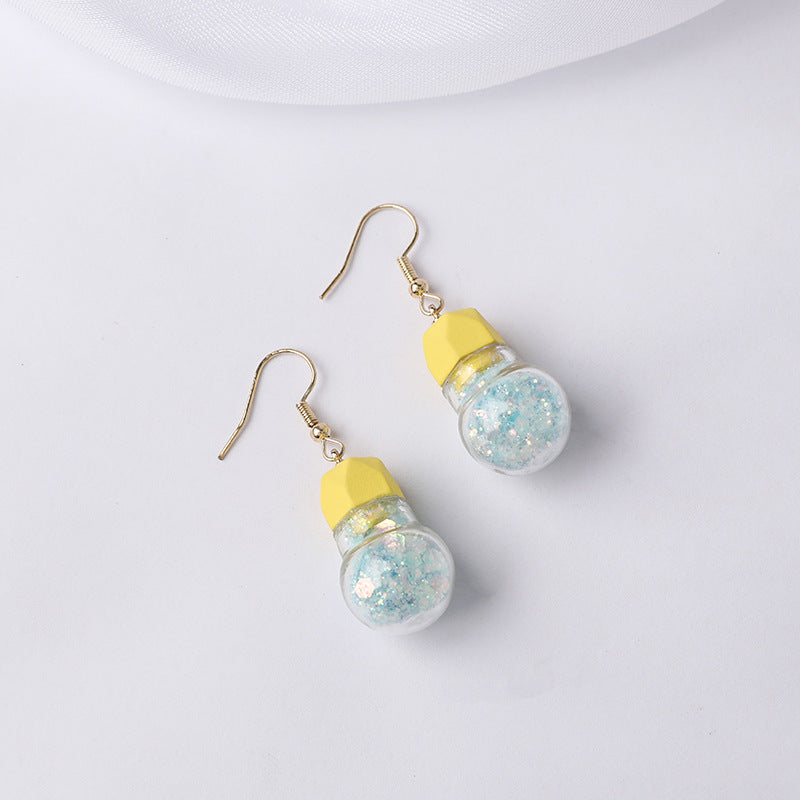 Korean Style Cute Dreamy Personality Glass Ball Bubble Earrings