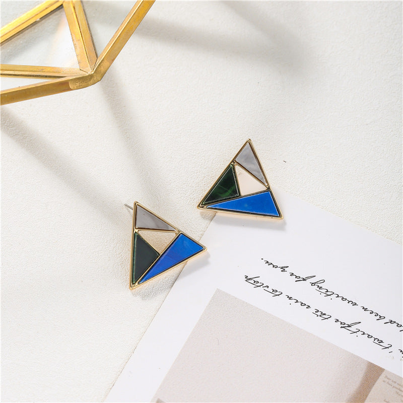 Contrast color personalized Square Earrings