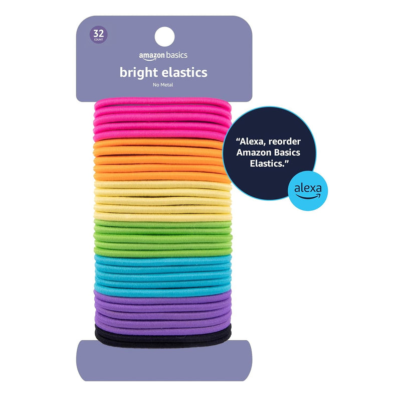 Premium 4mm Bright Elastic Bands - 32 Count