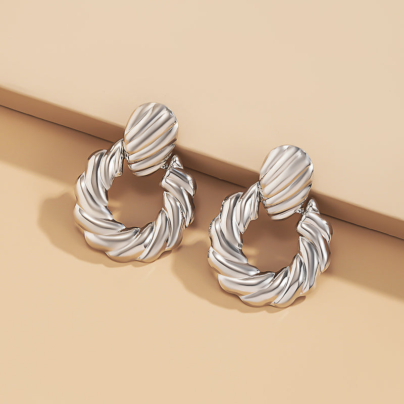 Temperament Twisted Twist Personality Earrings Women