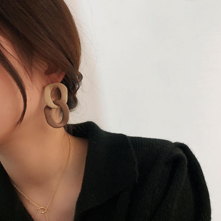 New Rubber Chain Earrings Women Exaggerated