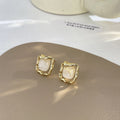 Silver Needle French Retro Niche Design Is Irregular Alloy Ear Studs