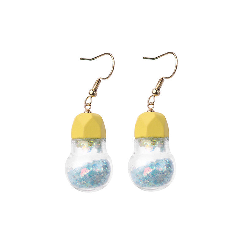 Korean Style Cute Dreamy Personality Glass Ball Bubble Earrings