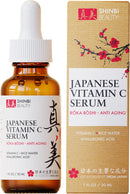 Japanese Vitamin C Serum With Rice Water + Hyaluronic Acid - Japan Skincare Products for Anti Aging Anti Wrinkle J Beauty Glow 1oz