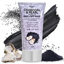 Azure Cosmetics Charcoal & Pearl Sparkling Peel-Off Mask - Korean Skincare for Anti-Aging, Dirt & Oil Control with Hyaluronic Acid & Collagen - Moisturizing & Purifying Face Mask - 150 ml