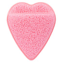 APRILSKIN Heart-Shaped Plush Facial Cleansing Sponge, Reusable Scrubber for Deep Pore Cleansing & Blackhead Removal, Soft Mesh with Finger Insert, Gentle on Skin, Quick Drying Lanyard