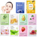10 Pack Variety Sheet Masks,Spa Party Face Masks for Kids Skin Care,Facial Mask Skincare Set Korean,Moisturize,Brighten,Facial Masks Sets For Women/Teen Girls