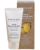 Mary&May Vegan Lemon Niacinamide Glow Wash off Pack 30g,Clean Pores, Sebum Control, Vitamin C, Lemon Peel, Clay Mask, Korean Facial Mask, 1.01oz.