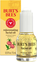 Burt's Bees Gua Sha Face Oil With Rosehip Seed Extract, Reduces Appearance of Fine Lines and Wrinkles, Use with Ice Roller & Facial Tools, Natural Origin Skin Care, 0.51 fl. oz.