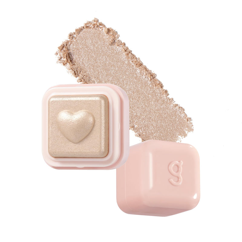 COLORGRAM Milk Bling Heartlighter 01 Peach Heart | Silky Smooth Versatile Creamy Highlighter with Shimmery Finish, Soft and Natural Glow Perfect for Daily Makeup