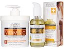 Advanced Clinicals Brightening Vitamin C Cream Moisturizer + Vitamin C Body Oil 2pc Skincare Set | Nourishing, Brightening, & Hydrating Body Oil & Body Lotion To Improve Appearance Of Dark Spots, 2pc