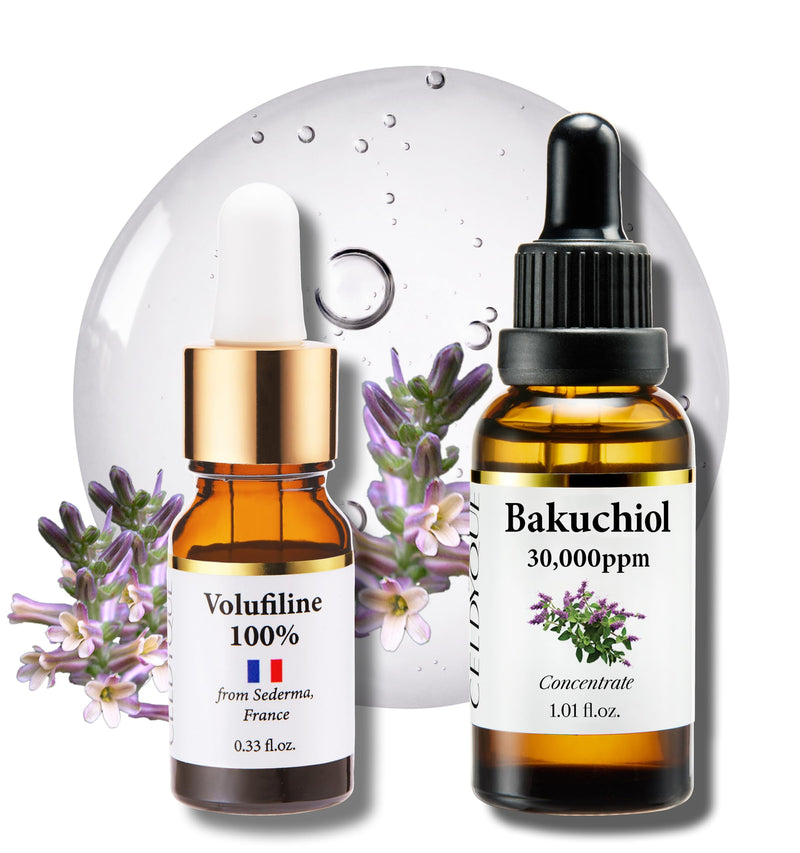 100% Pure Volufiline & Bakuchiol 30,000 ppm Concentrate Serum - Skin Firming Solution High Potency Retinol Alternative | Anti-Wrinkle Boosts Collagen for Aging Sagging Mature Skin