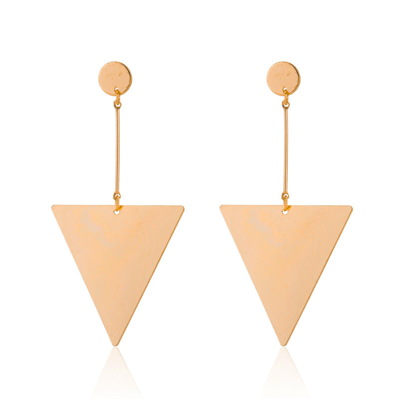 Triangle Metal Tassel Earrings Creative Earrings