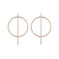 Big circle geometric earrings