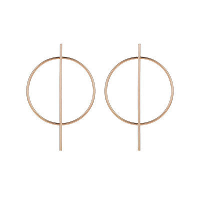 Big circle geometric earrings