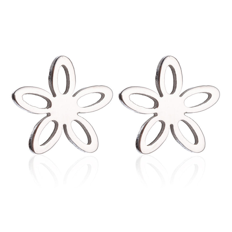 Fashionable And Simple Stainless Steel Ear Studs