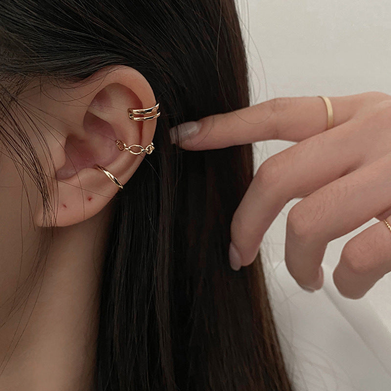 High Sense Of Chain Ear Clips Without Pierced Female