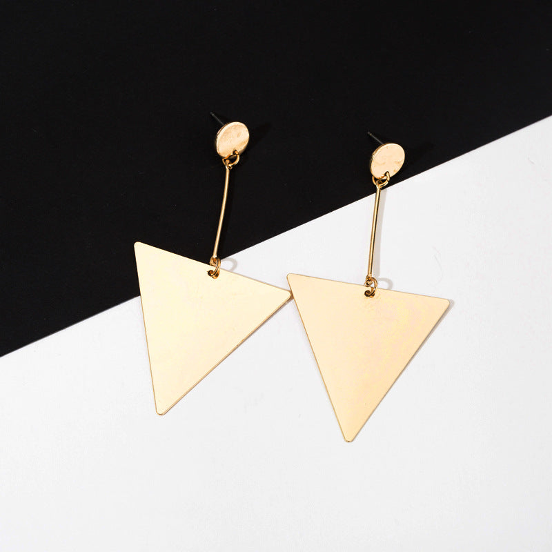 Triangle Metal Tassel Earrings Creative Earrings