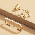 Fashion Retro Cool Style C-shaped Pearl Ear Bone Clip