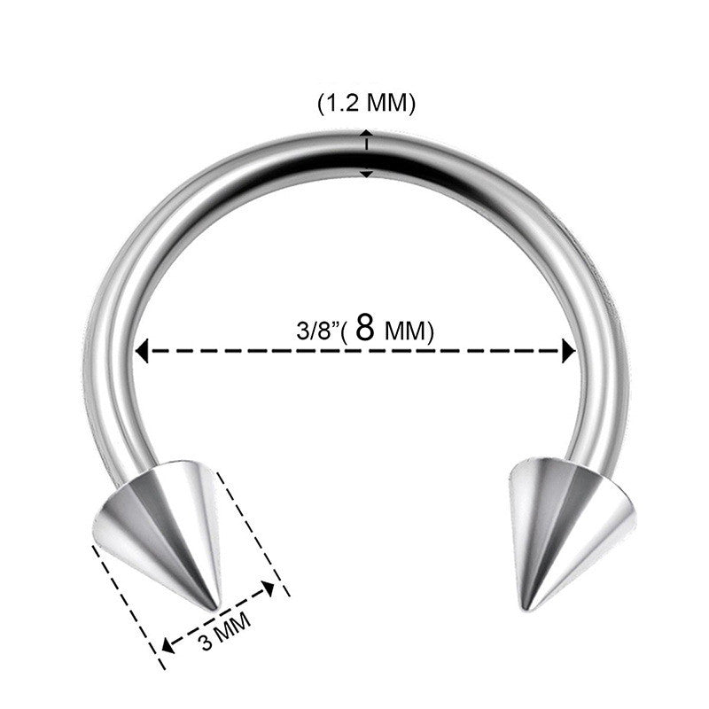 European And American Stainless Steel Horseshoe Bar Nose Ring